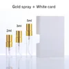 Avec le pulvérisateur d'or + carte de papier blanc