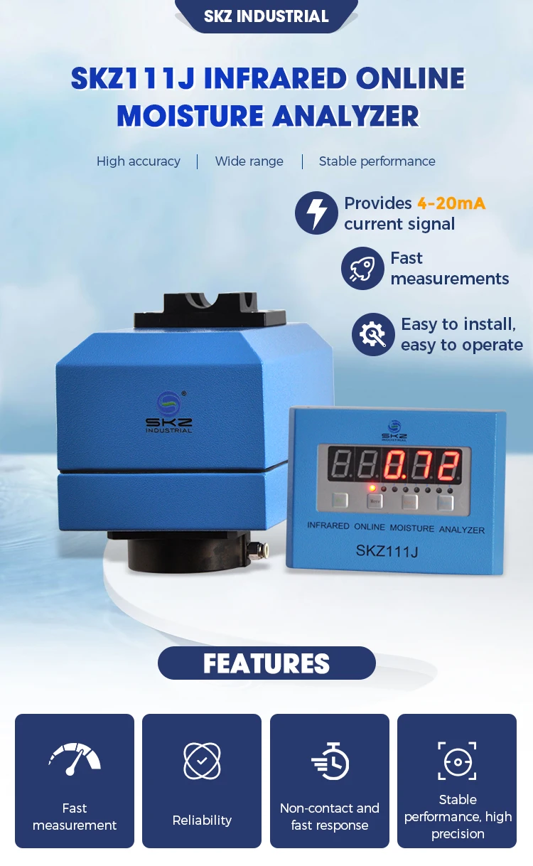 Skz111j Conveyor Belt Infrared Online Detector Carbon Fiber Moisture
