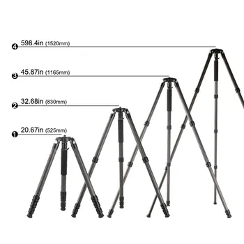 Big Heavy Duty Carbon Fiber Tripod, New Design Professional Video Camera Tripods product image