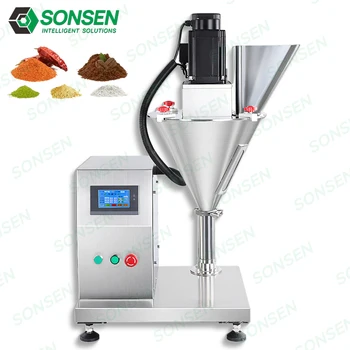 Semi-automatic Desktop Spiral Powder Filling Machine Coffee Powder Seasoning Powder Plastic Bottle Filling Packaging Machine