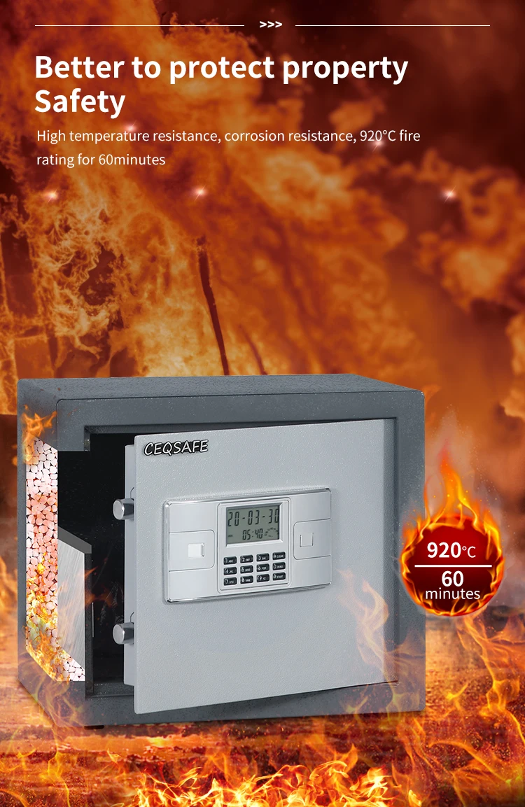 CEQSAFE High-end Fire Resistant&Hotel Electronic Digital Safety Safe Box for Home manufacture