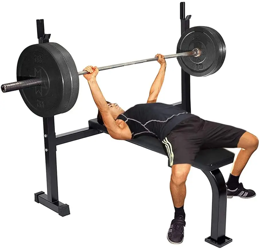 Wellshow Adjustable Barbell Rack Weight Bench With 6level Height