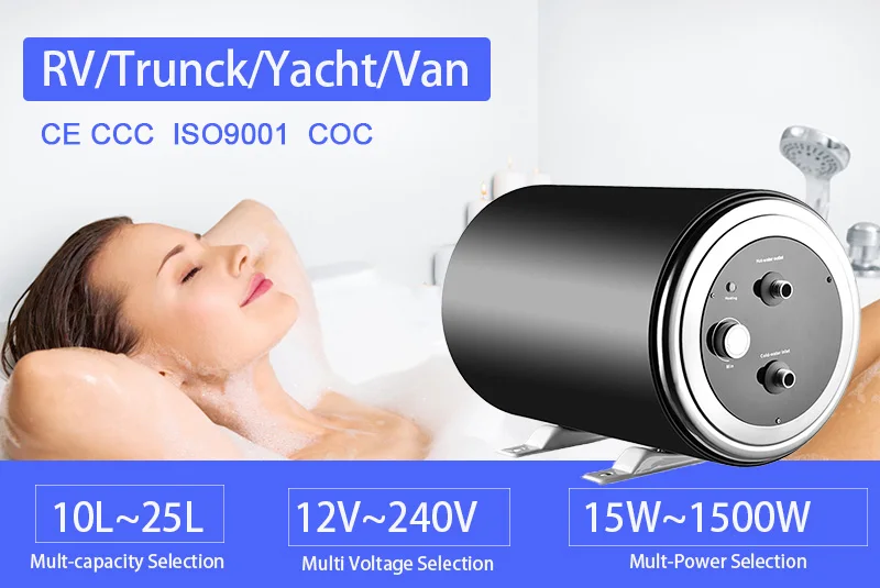 Boat Water Heater Tank 24v 12v Rv Boiler Electric Water 12v 10l Hot Rv