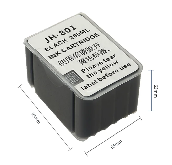 H801 JH801 Big Ink Tank Hot Selling 260ml Big Ink Cartridge Ready Stock
