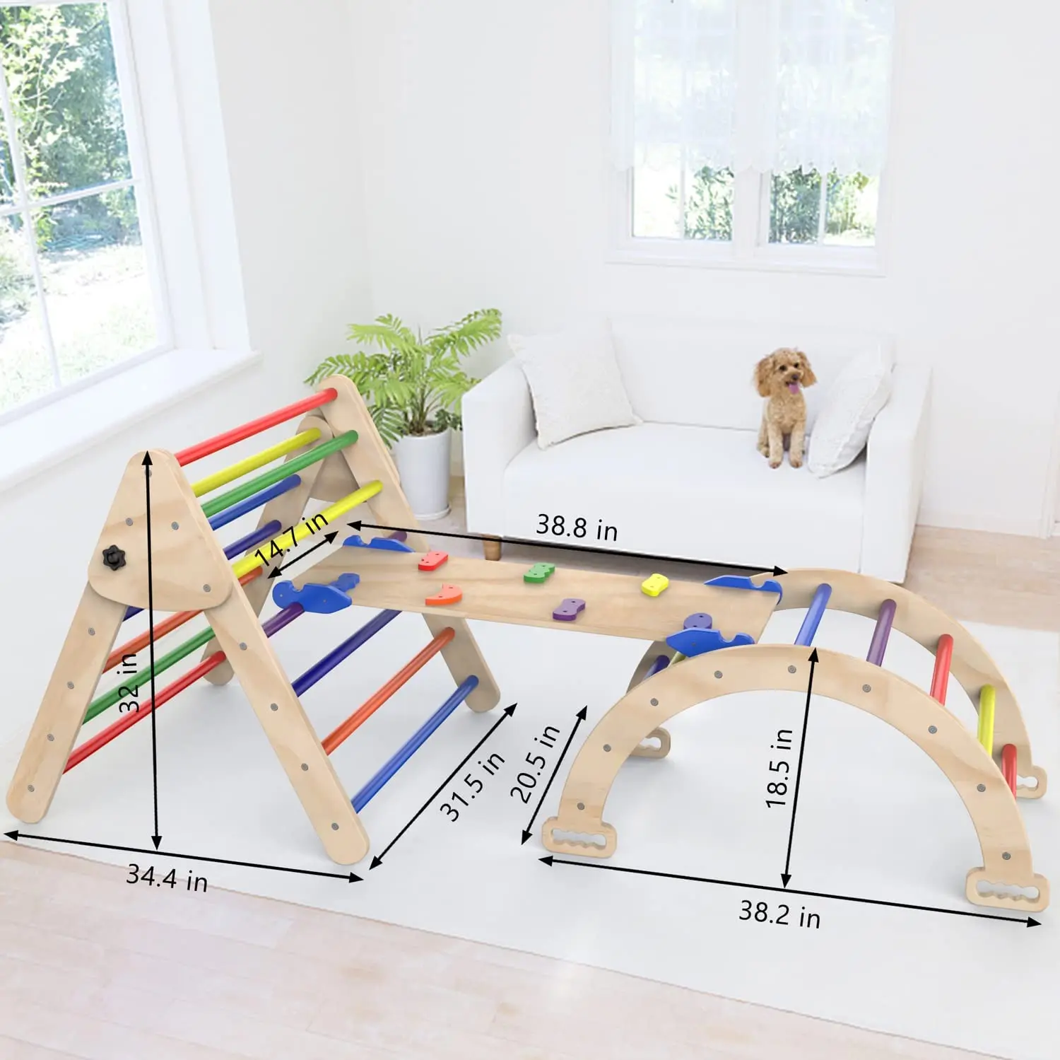 Lm Kids Cheap Children Montessori Climbing Frame Indoor Wooden Climb