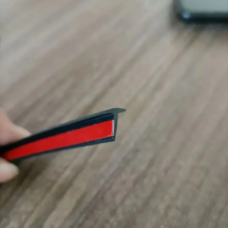 Universal Slanted T Type Weatherstrip Edge Trim Car Rubber Seal Strip Front Bumper Light Gap Custom Processing Service Available