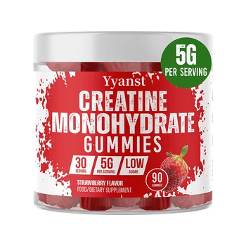 Private Label 5g Creatine Monohydrate Gummies Support Muscle Growth Increased Performance Strength Gains Support