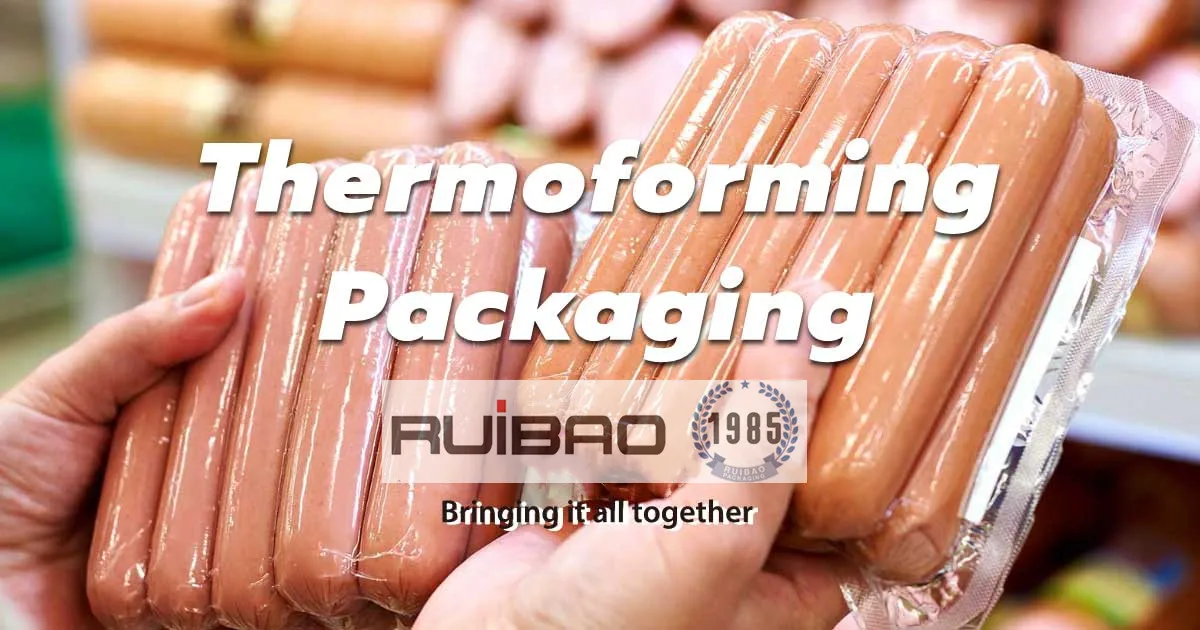 Automatic Thermoforming Film Vacuum Packing Machine for Sausage, Thermoforming Machine Meat Packing DLZ