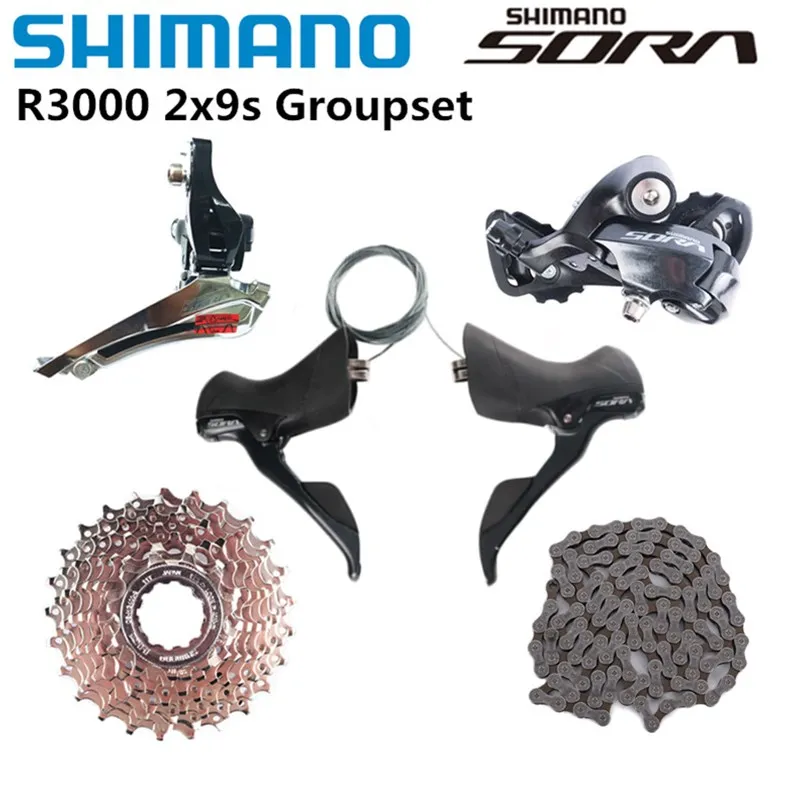 シマノ　sora r3000セット Shimano SORA R3000 2x9sグループセットバイクシフターフロント
