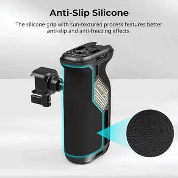 SmallRig Push-Button Rotating NATO Side Handle for Left and Right Hand, 360 Rotatable Side Handle with Anti-Slip Silicone-4359 detail image