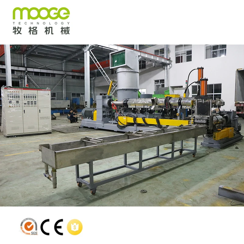 Mooge Recycle Waste Material Plastic PP PE Granulation Pelletizing Machine Line