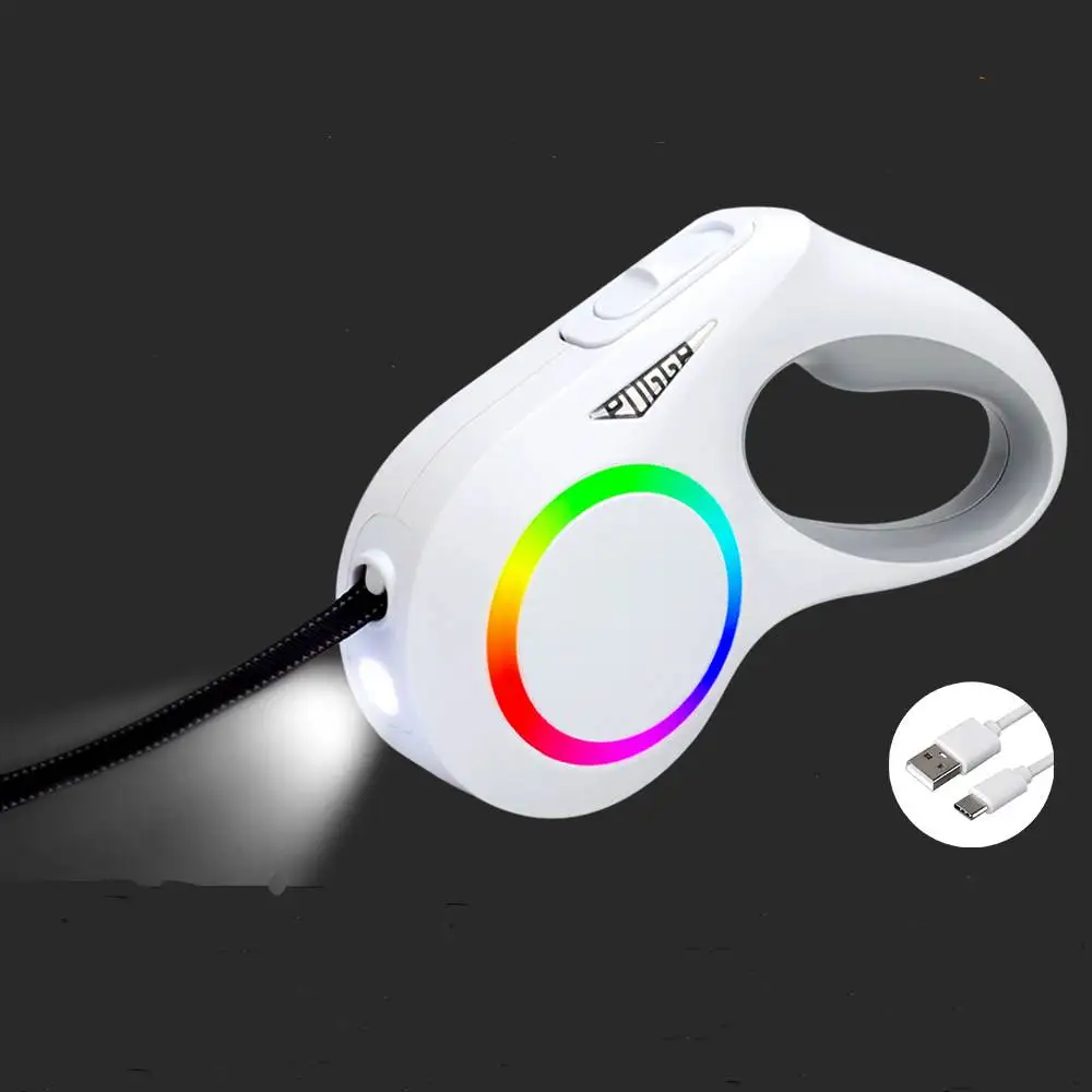 Retractable 5m Dog Leash Automatic Extending Nylon Leash Lead With