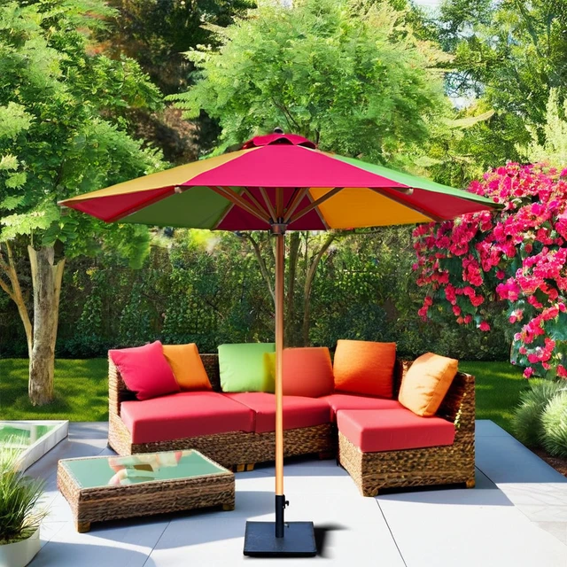 JSF Outdoor Garden Patio Furniture UV-Resistant Swimming Pool Sun Umbrella Hydraulic Parasol for beach