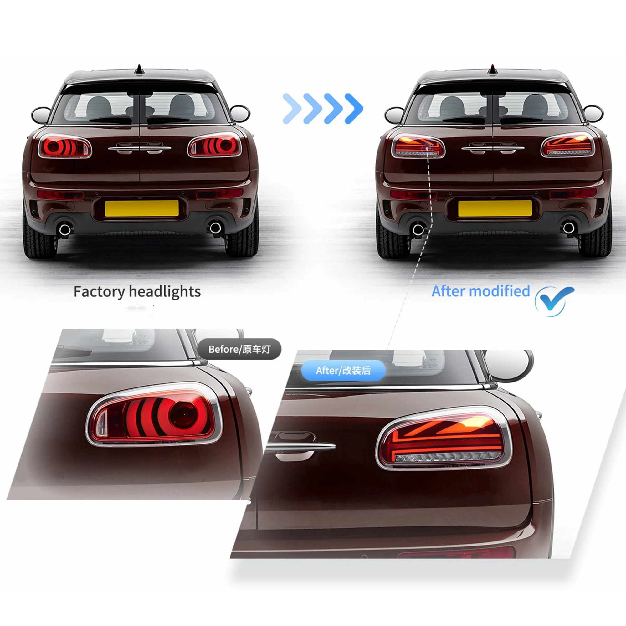 Indicatori Direzione LED Sequenziali Per Mini Cooper Clubman F54 2015-2020 - Luci Laterali Parafango, Design Dinamico