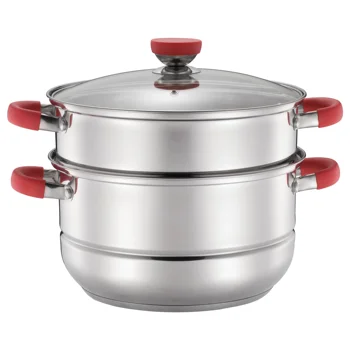 High Quality Multi-Layers Stainless Steel Steamer Pot Steam Cooking Pot Cookware With Steel Handles