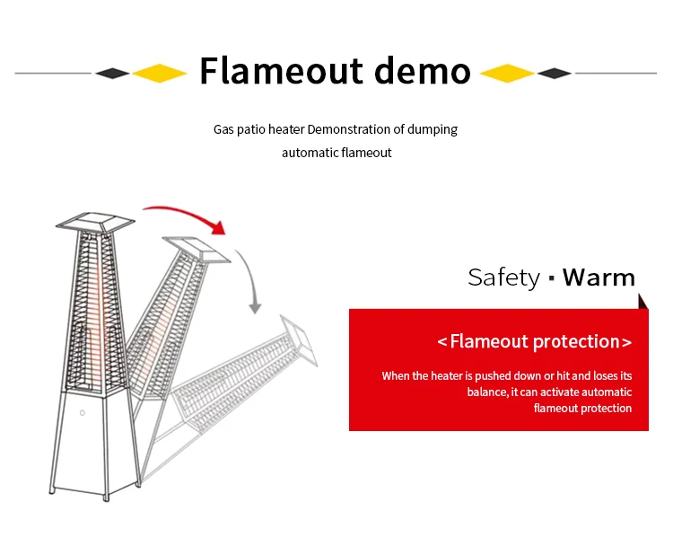 Patio Gas Heater, Stainless, Steel - detail 16