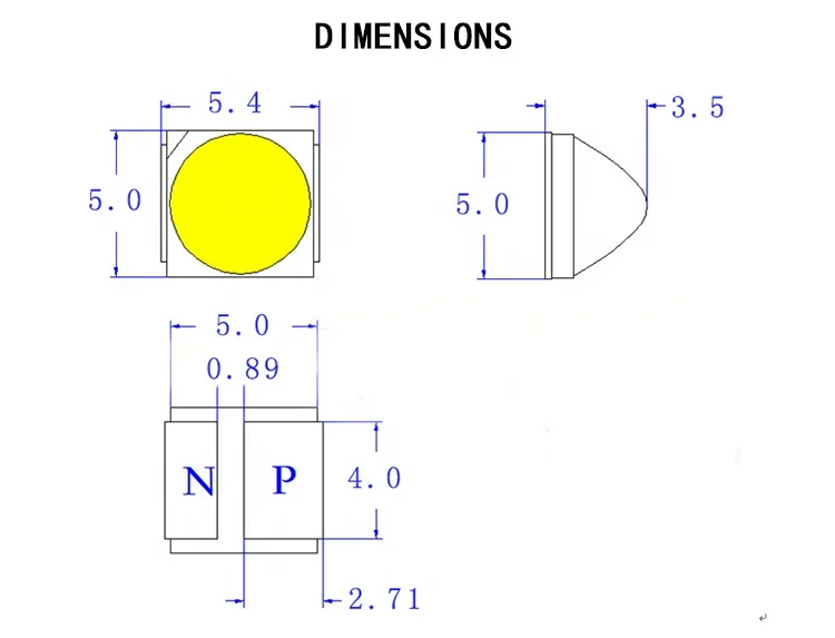 Czinelight Factory 3V 0 5 W 1W 2 in 1 365NM 395nm 400NM 5054 uv led chip для детектора денег