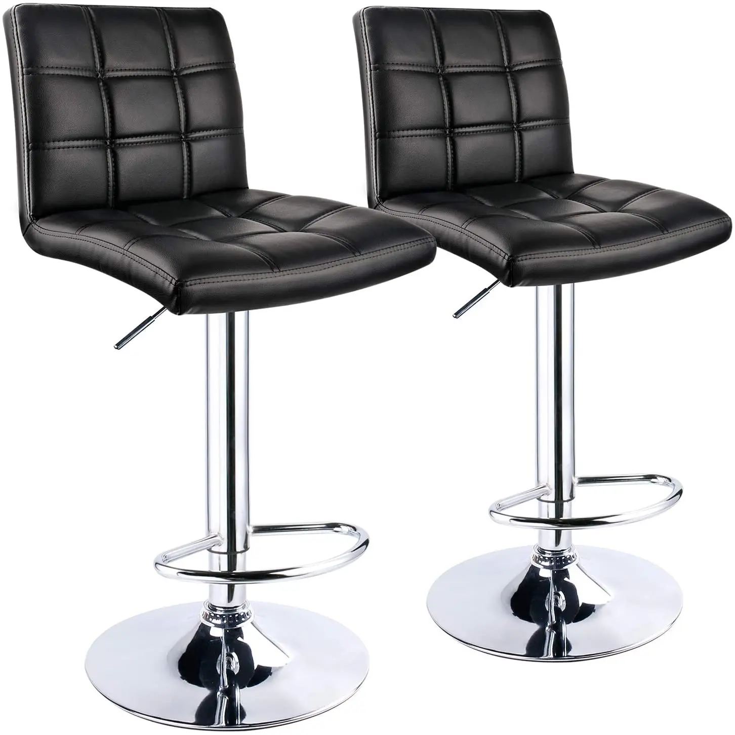 Modern Bar Stools Leather Exterior Double Needle Sewing Height Adjustable  Chrome Footrest And Base Bar Chairs - Buy Modern Bar Stools,Adjustable Bar  Chairs,Chrome Footrest And Base Bar Chairs Product on 