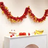 Guirnalda de oropel dorado y rojo con carácter chino Fu