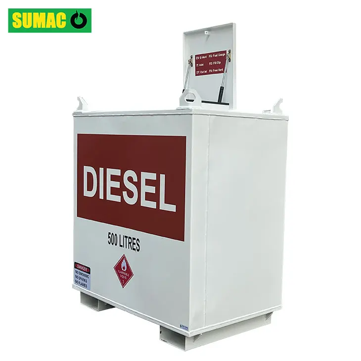 500 Liters Double-wall Diesel Petrol Gasoline Fuel Storage Tank Oil Cube  Ibc Tank