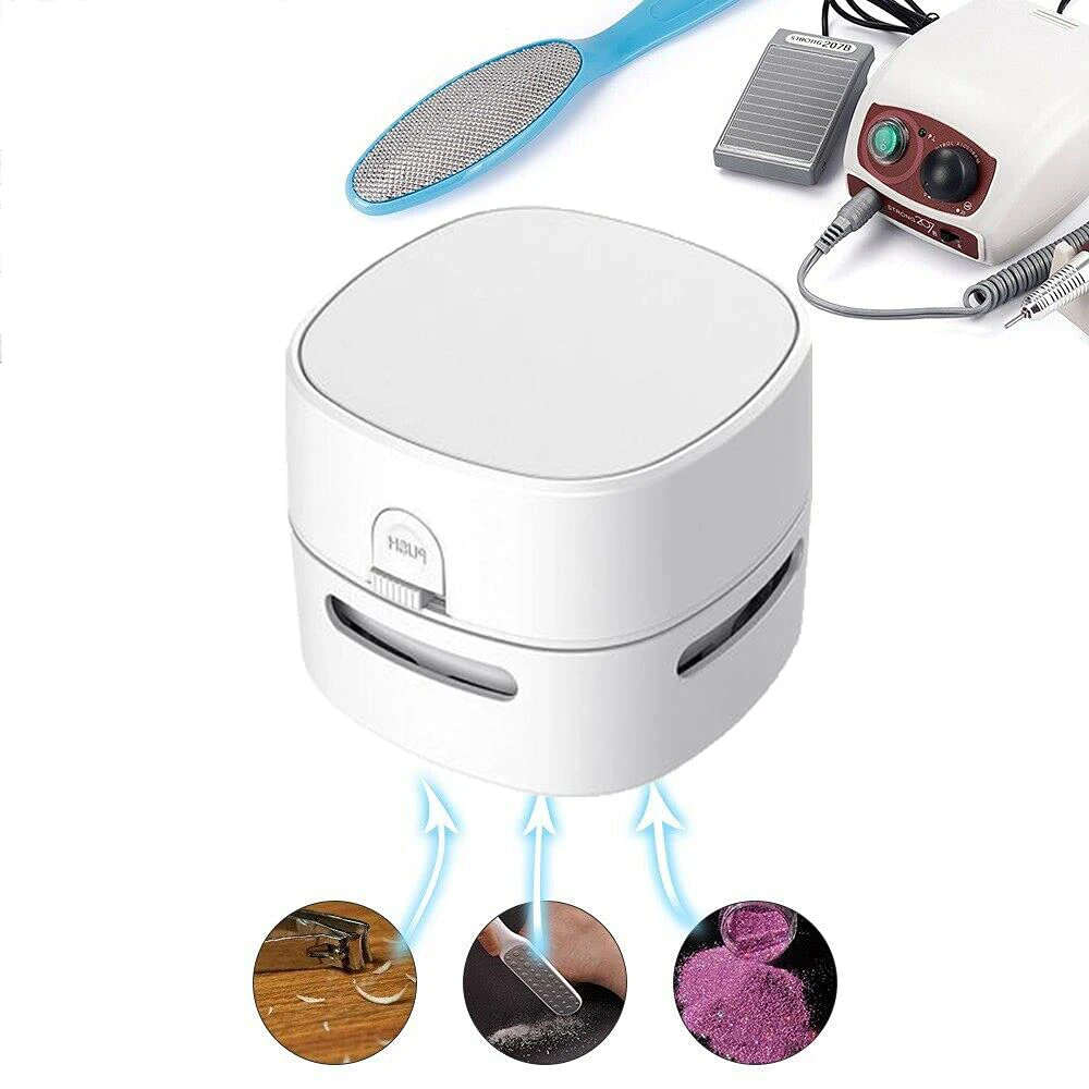 Mini Portable Battery Powered Handheld Electric Desktop Vacuum Cleaner for Desk Table Top Computer Keyboard PC Laptop Dry Dust