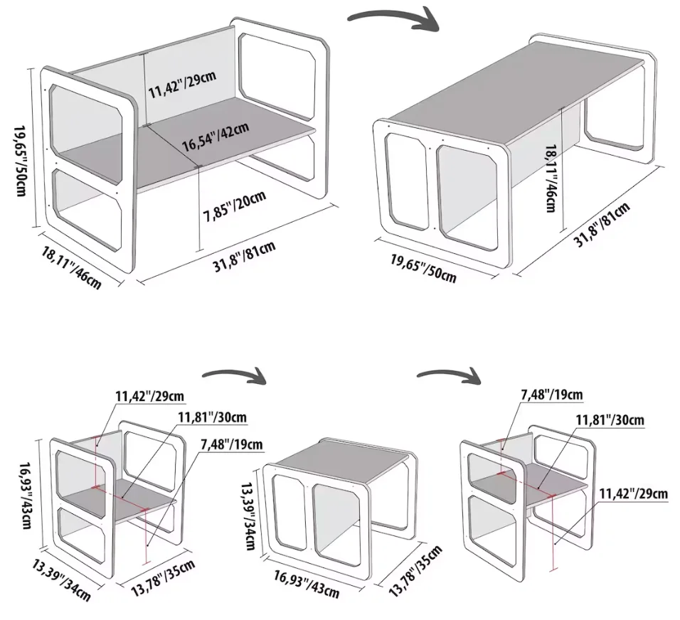 Modern Wooden Kids Study Table And Chairs Custom Suitable For Children