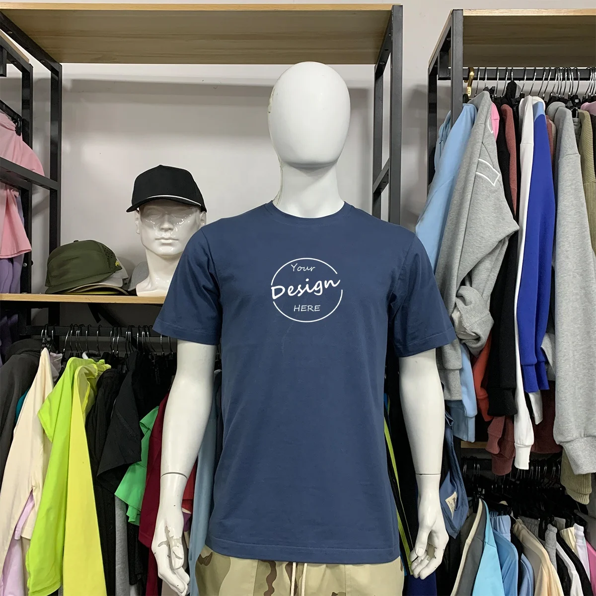 JL419B High Quality Screen Printing Round Neck T Shirt 100 Cotton Men T Shirts Bulk Wholesale