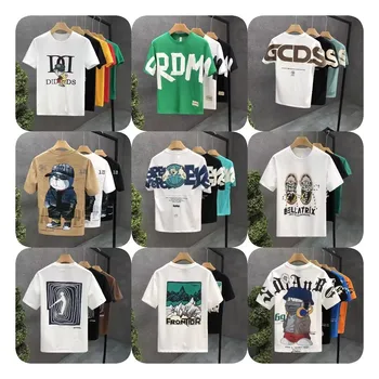 Men's Pattern T-shirt Can Be Customized. Unisex Short Sleeve Cotton Men's T-shirt Wholesale