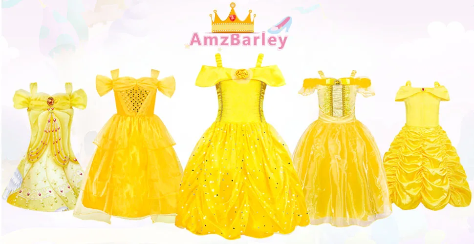 Costume di Bella Prestige per bambina- La Bella e La Bestia | Funidelia
