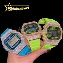 NEW Big Diamonds DW5600 GW2310 Buss Down Watch Bezel Collection Custom Made Buss Down Watch Case Iced Out Band Hip Hop