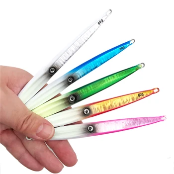 Jig Lure 16 Weekly Deals 40g 60g 80g Luminous Tokayo Slow Jigging Madai Jig Lure Sticker Box Weihai Top Umbrella Baits – Metal Jig – view 3