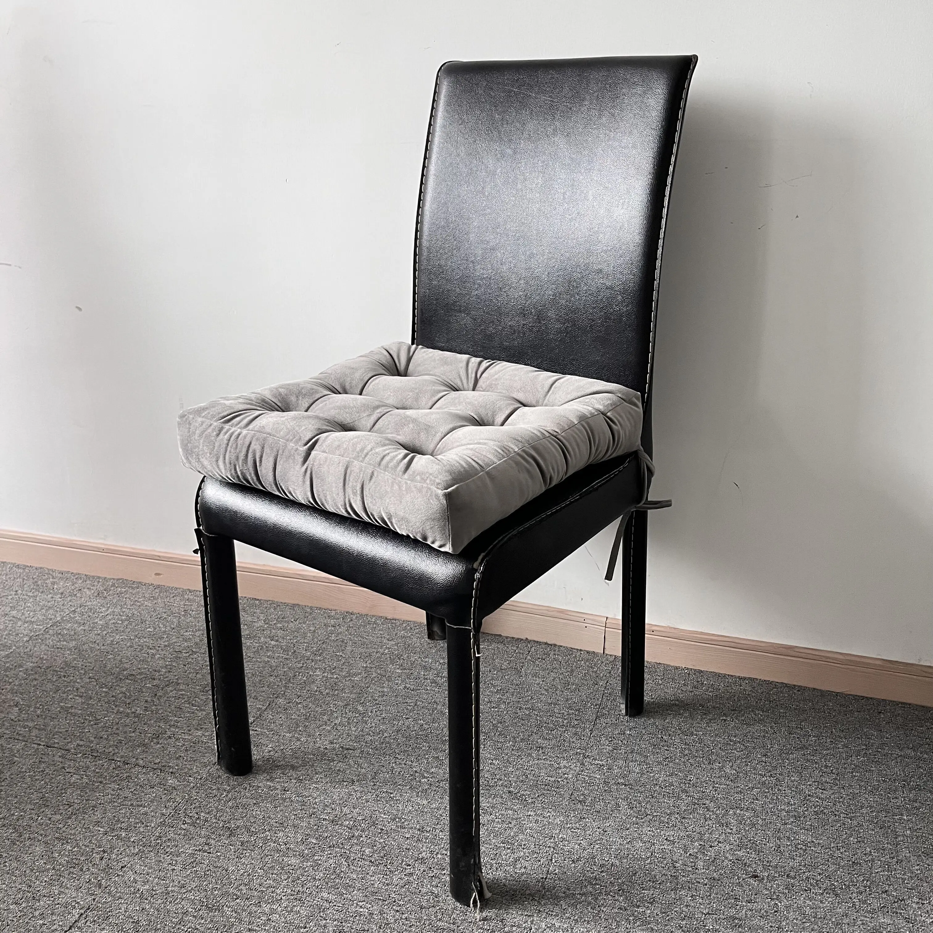 Custom Square Solid Color Velvet Seat Cushion Tufted Thicken Chair Pad Tatami Floor Pillow Cushion