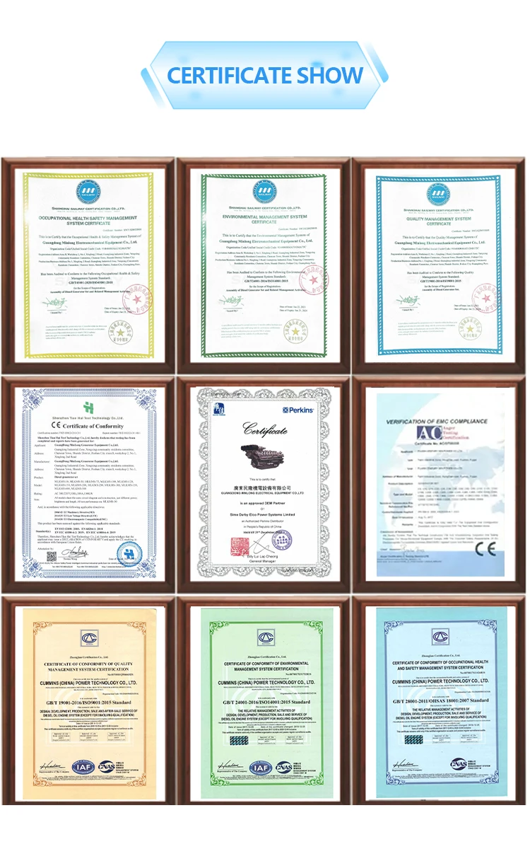 Minlong K50N-G10 Natural Gas Power Generator Set Cummins 50Hz 1100KW