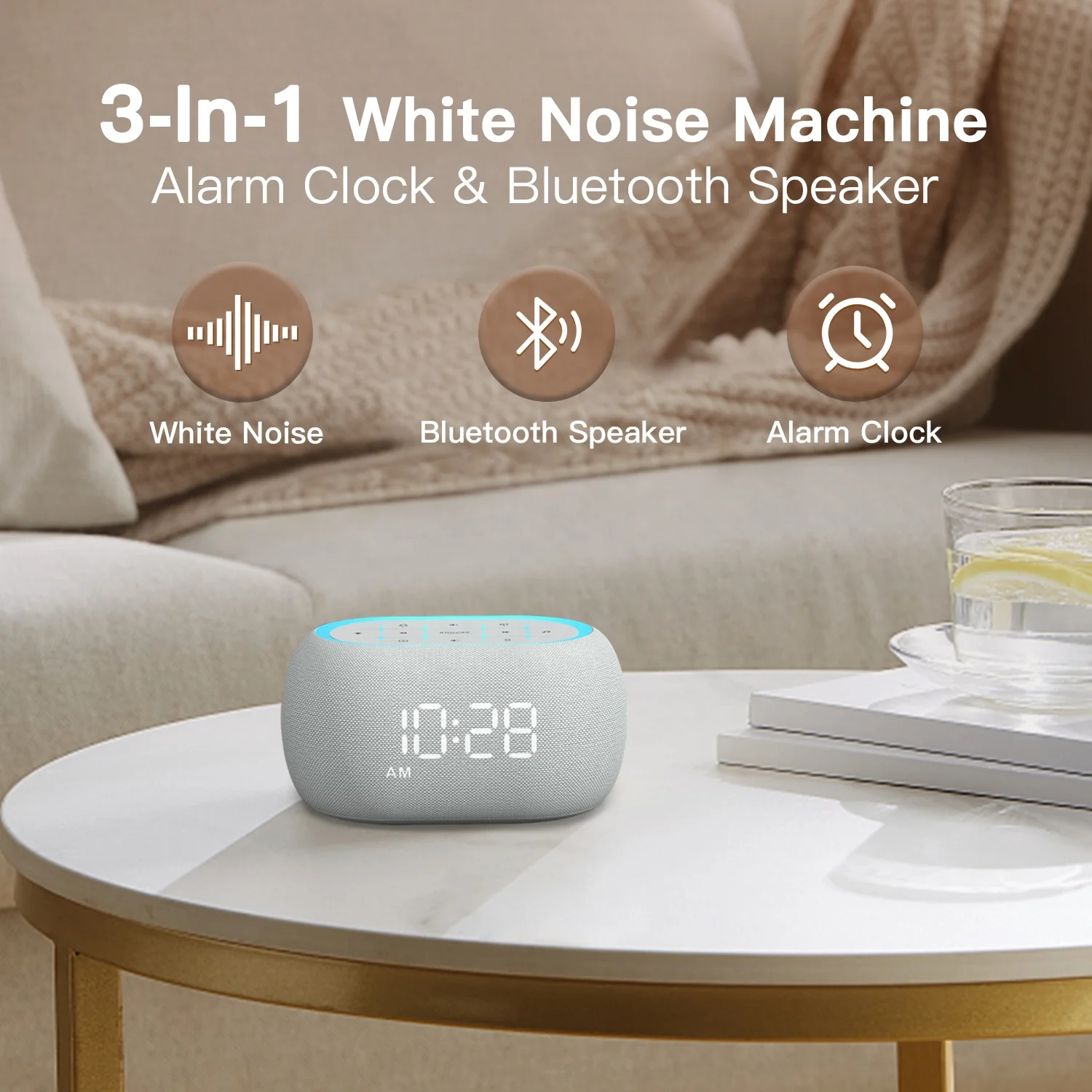 HiFiD Multi Sound Bird Sound Machine Connect BT Speaker Dimming Display Sound Machine Alarm Clock