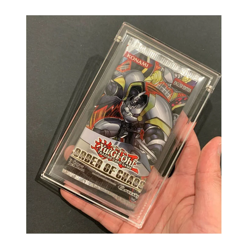 yugioh booster box acrylic case Custom Mtg Cards Pack Clear Magnetic Fit For Pokemon Yugioh Acrylic Case for Booster