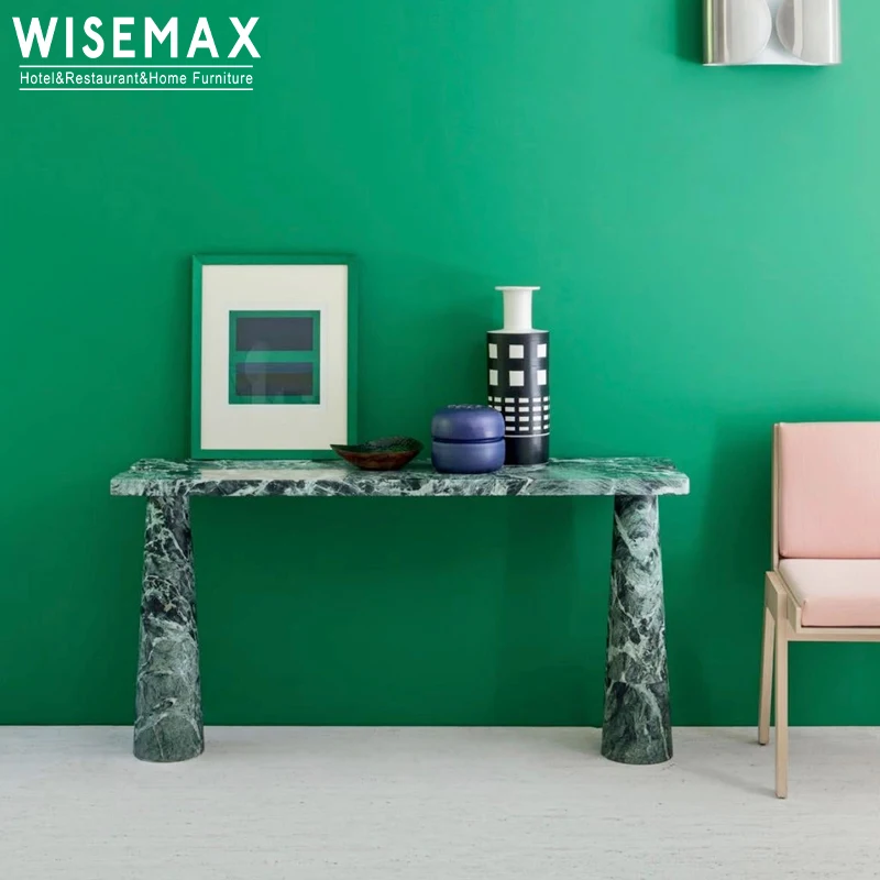 WISEMAX FURNITURE Marble Console Table Living Room Furniture Hallway Entrance Table Hotel Lobby Club Bar Decorative Table