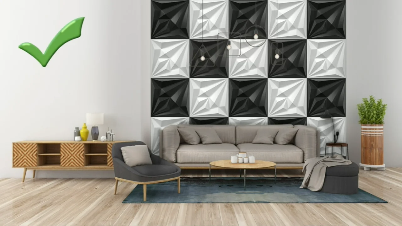 Colored Waterproof Light Weight Display Background 3d Wall Tiles 3d