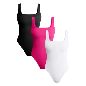 High Quality Sleeveless Bodysuit Elastic Sleeveless Seamless Sports Ribbed Yoga Bodysuit