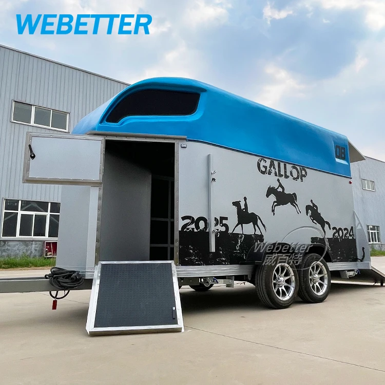 WEBETTER 2 Horse Angle Load Camper Float Special Horse Transportation Truck Trailer