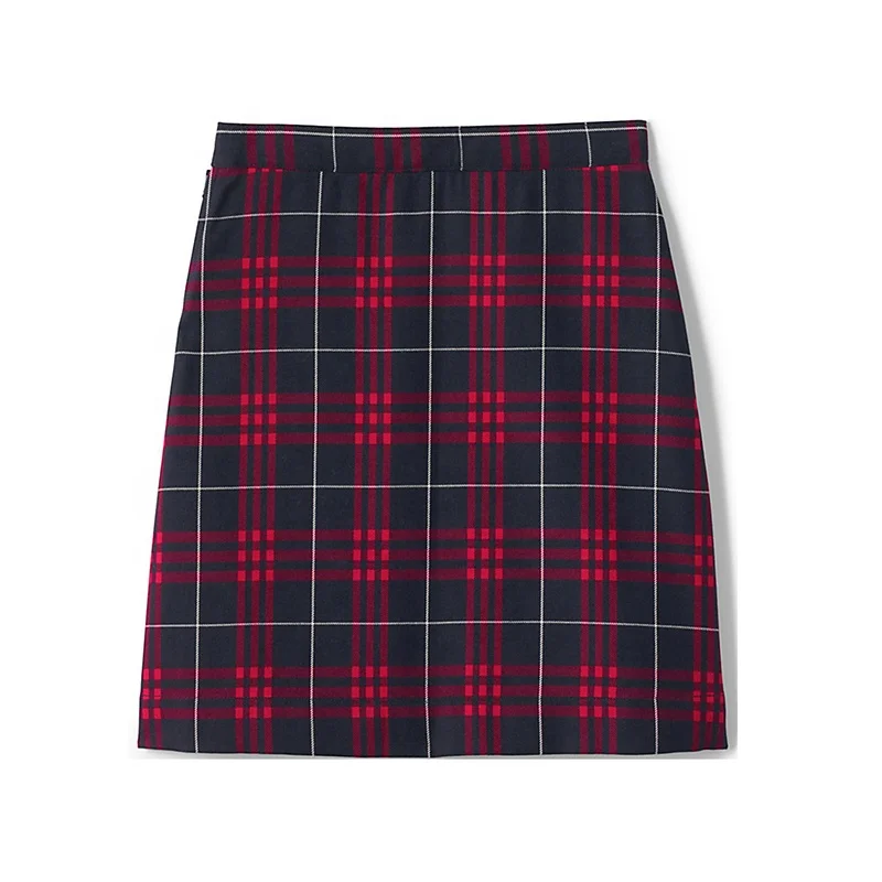 OEM ODM Custom Color Primary School Short Skirt Red Plaid Pleated Panties Skort Schools Uniforms Skirt Design With Picture