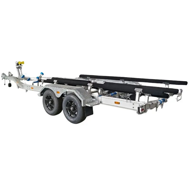 28ft Customized 8m Used Boat & Watercraft Trailer  2 Axle Double Axles 3000kgs Loading Capacity 3000kgs
