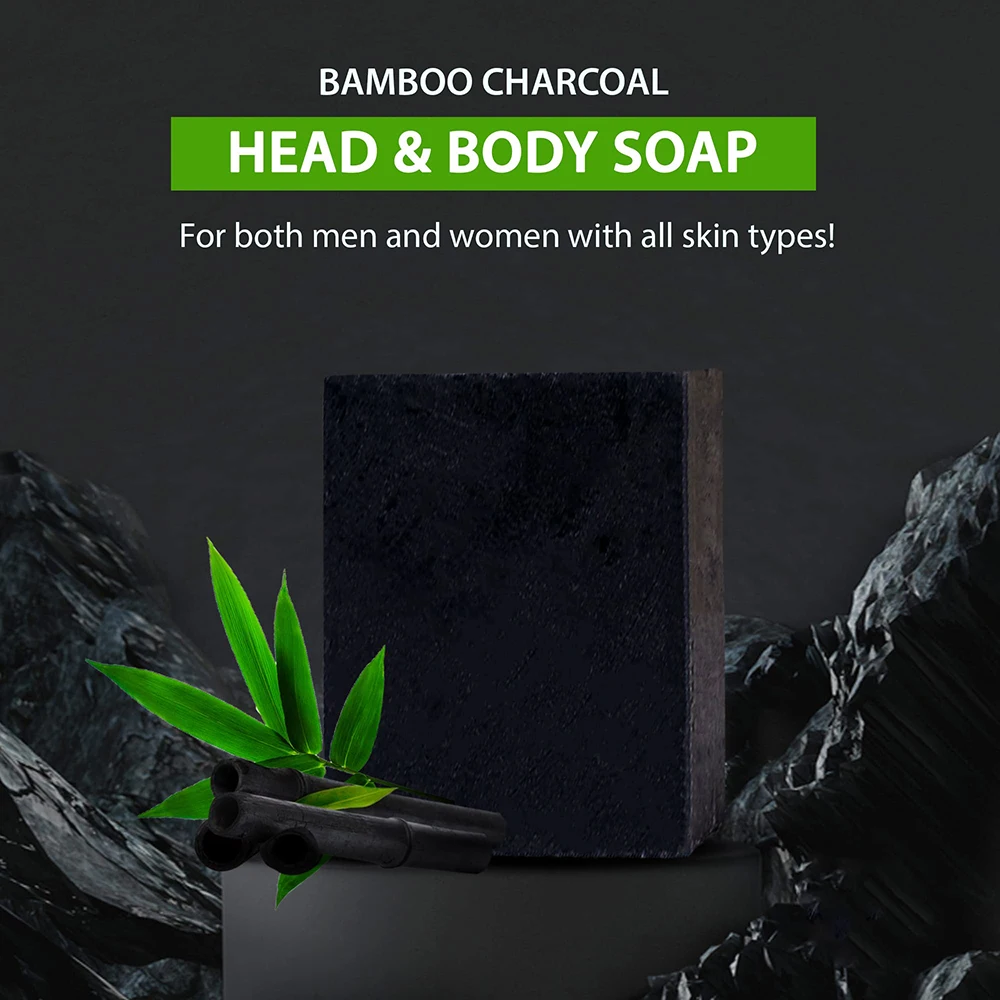 Cruelty Free Handmade Activated Bamboo Charcoal Whitening Soap With