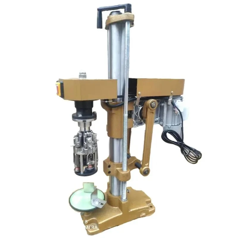 Customized Small Manual Semi Automatic Plastic Glass Wine Bottle Screw Capping Water Honey Perfume Rotary Capping Machine