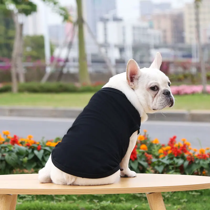 Wholesale Cheap Summer Cotton Plain Color Pet Dog Clothes Blank Dog T