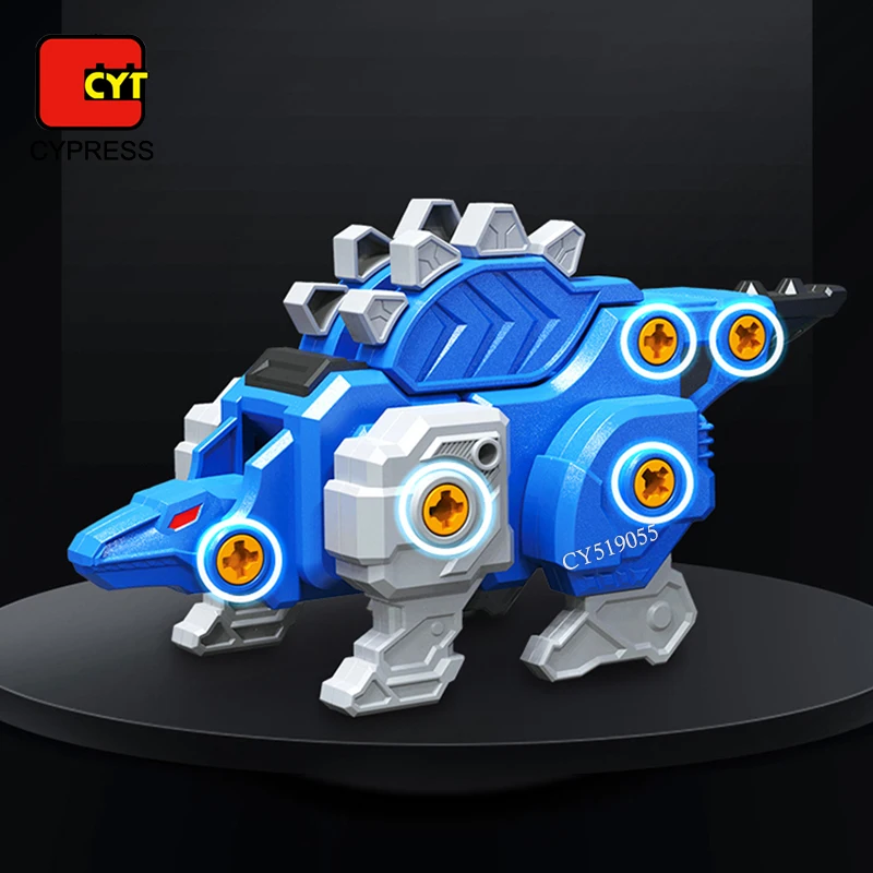 4 in 1 Transform Dinosaur Toy Screwing Robot Car Deformation Toy for Kids