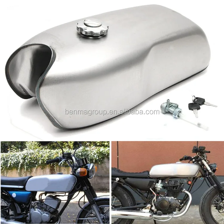 ステンレス鉄オートバイカフェレーサータンク9Lバイク燃料タンク