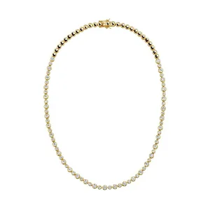 Keiyue Factory Direct Sales Engagement Gift Women Zircon Copper Beads Trendy Charm Necklace for Anniversary