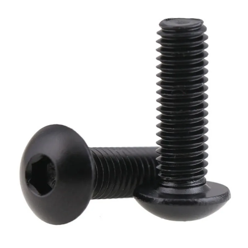 Stainless Steel Hex Socket Button Machine Black Oxide Carbon Steel Adjustable Screw Rod