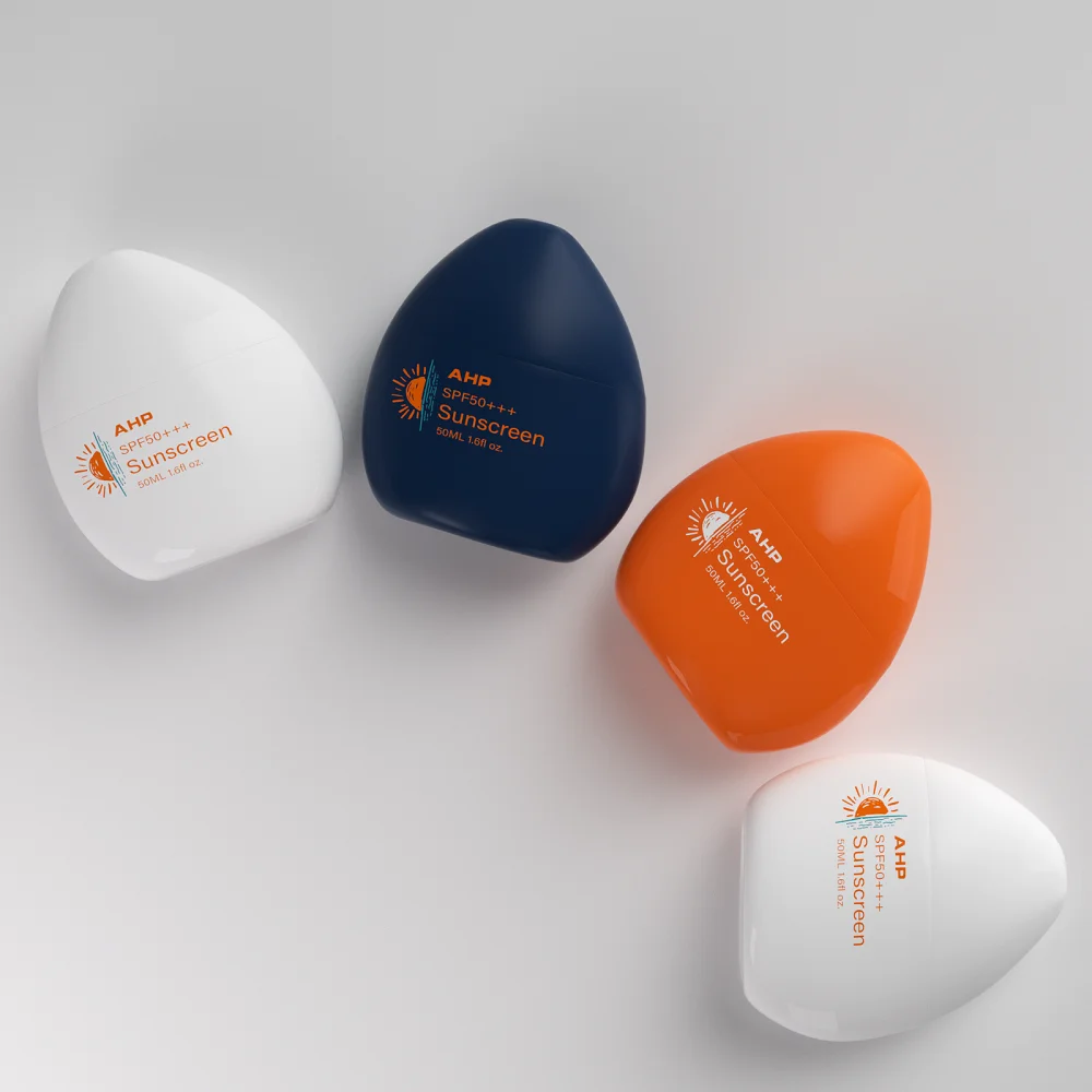 Egg Shape Sunscreen Packaging Sunblock Bb Squeeze Tube Packaging for Sunscreen Lotion Cream Makeup