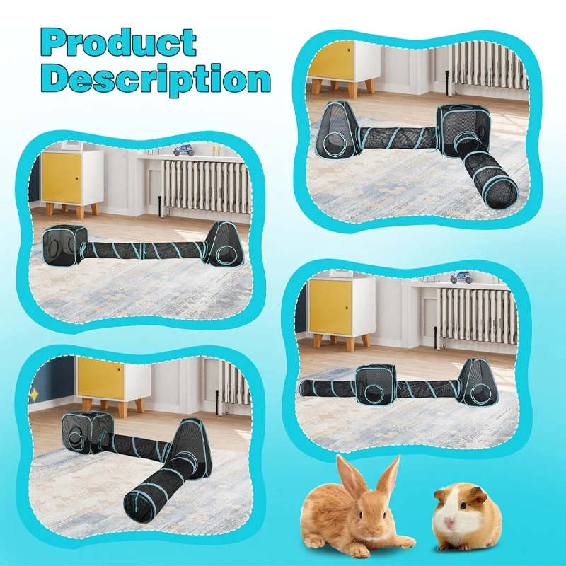 Cat Cube Zelt Für Katzen - Faltbares Spielhaus Mit Mesh Für Kitten, Kaninchen & Kleintiere